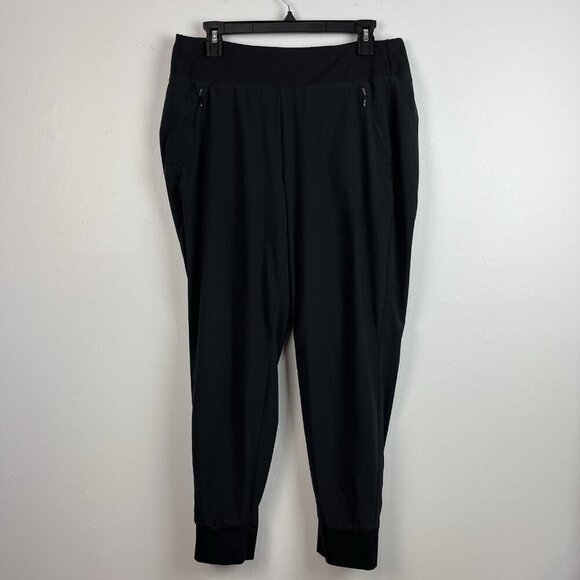 Athleta Pants - Athleta Trekkie North Jogger Pants Size 12 Black Pockets Athleisure Gorpcore